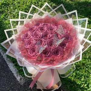 Pink Roses with Glitters